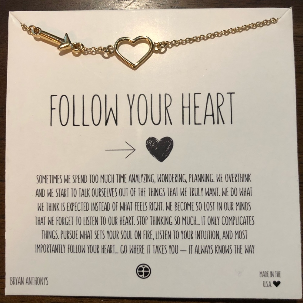 Heart and Arrow Gold “Follow Your Heart” Necklace